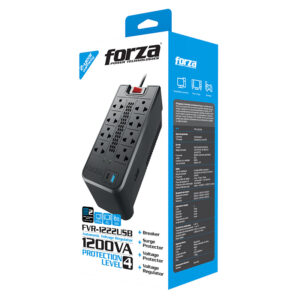 Estabilizador de Voltaje FORZA FVR-1222USB 1200VA