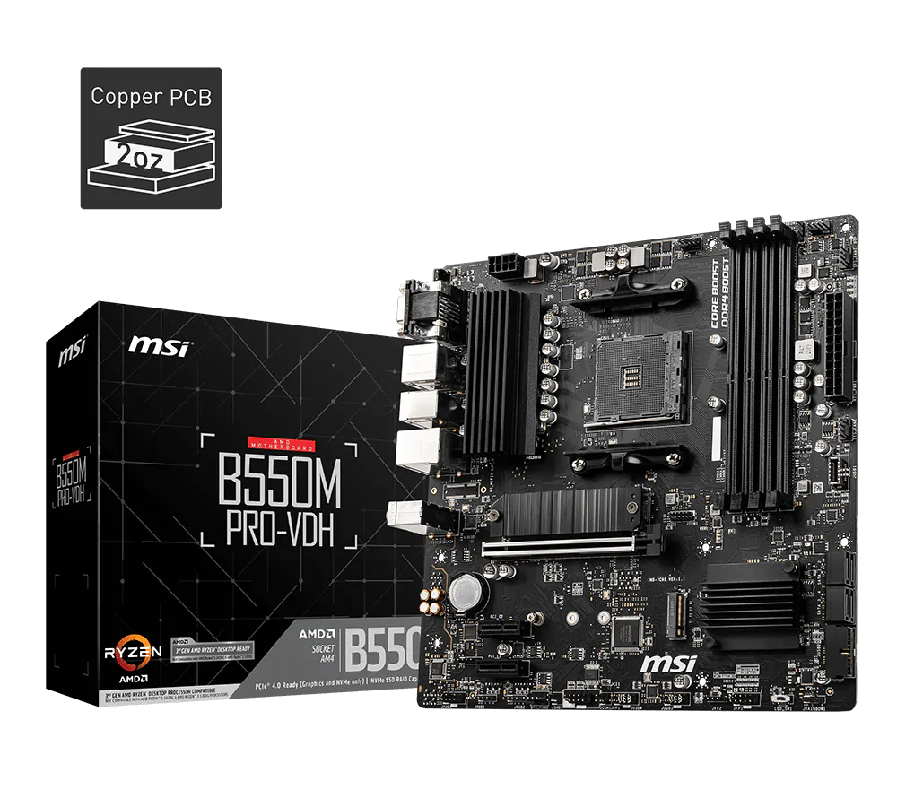 Placa Madre MSI B550M PRO-VDH